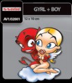 Stiker auto girl + boy